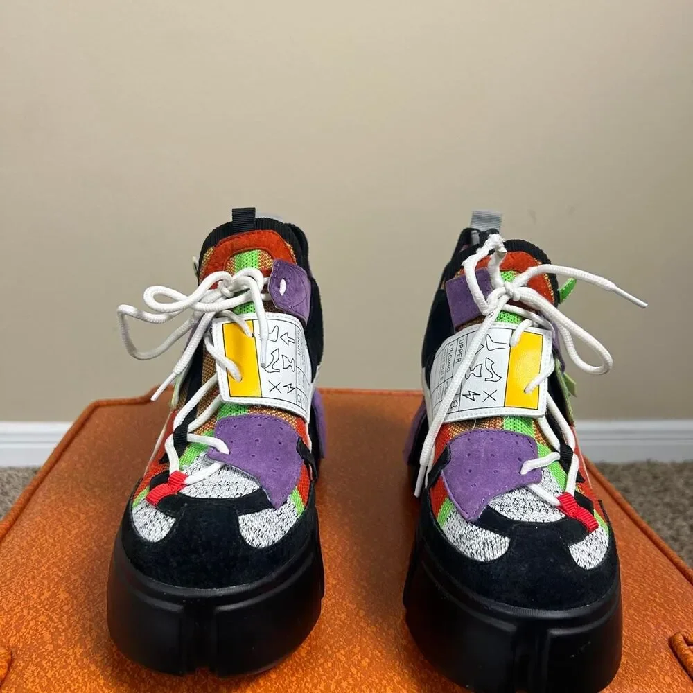 Anthony Wang Colorful Chunky Platform Sneakers
